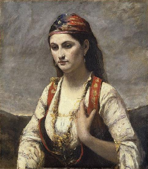 Jean-Baptiste Camille Corot The Young Woman of Albano (L'Albanaise) oil painting image